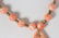 HAND MADE ceramic coral colored beaded necklace and - 3