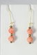 HAND MADE ceramic coral colored beaded necklace and - 4