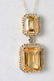 GORGEOUS 14K Y/G CITRINE AND DIAMOND NECKLACE - 2