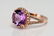 GORGEOUS AMETHEYST R/G AND DIAMOND RING - 4