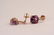 14K ROSE GOLD DIAMOND AND AMETHYST EARRINGS - 2