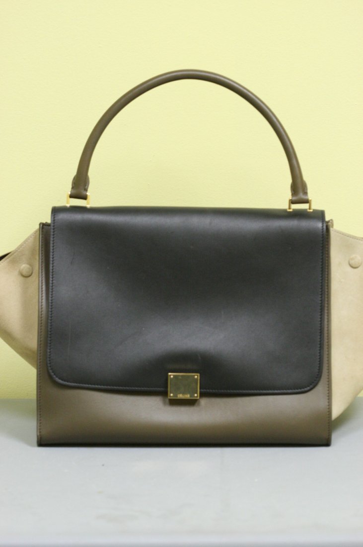 100% AUTHENTIC CELINE TRAPEZE Tri COLOR CAMEL BLACK: 100% AUTHENTIC CELINE TRAPEZE Tri color Camel Black Beige - BRAND NEW