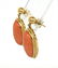 14K GOLD & ITALIAN PINK CORAL DANGLE EARRINGS - 3