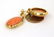 14K GOLD & ITALIAN PINK CORAL DANGLE EARRINGS - 4