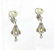 STUNNING 18K GOLD, PEARLS & DIAMONDS DANGLE EARRINGS