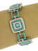 OPULENT 18K GOLD & 3.5 CTS DIAMONDS TURQUOISE ENAMELED