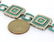 OPULENT 18K GOLD & 3.5 CTS DIAMONDS TURQUOISE ENAMELED - 3
