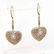 14K GOLD 5.5 CTS DIAMONDS & SAPPHIRES HEART EARRINGS - 2