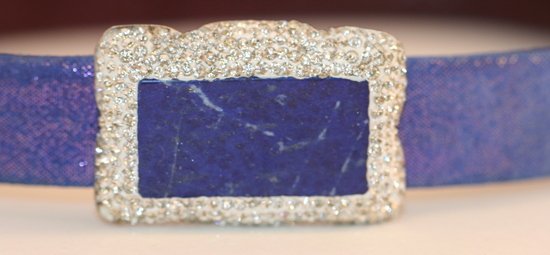 GORGEOUS LAPIS DOUBLE BRACELET OR CHOKER: GORGEOUS LAPIS DOUBLE BRACELET OR COULD BE WORN AS A CHOKER NECKLACE. THE LAPIS IS 1.5 " X .75 " - VERY FASHIONABLE PIECE.
