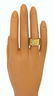 VINTAGE 18K GOLD & DIAMOND LADIES FLEX BUCKLE BAND RING - 3