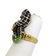 BEAUTIFUL VINTAGE 14K GOLD & ENAMEL 3D DIMENSIONAL - 2