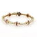 Estate 14K Yellow Gold Diamond & Ruby Link Bracelet