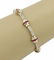 Estate 14K Yellow Gold Diamond & Ruby Link Bracelet - 2
