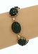 Estate Vintage 14k Y/Gold Natural Hand Carved Jadeite
