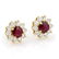 18kt Yellow Gold 3.50ct Round Cut Ruby & Diamond