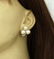 Estate Platinum .80ctw Diamond & 9mm Pearl Floral Stud