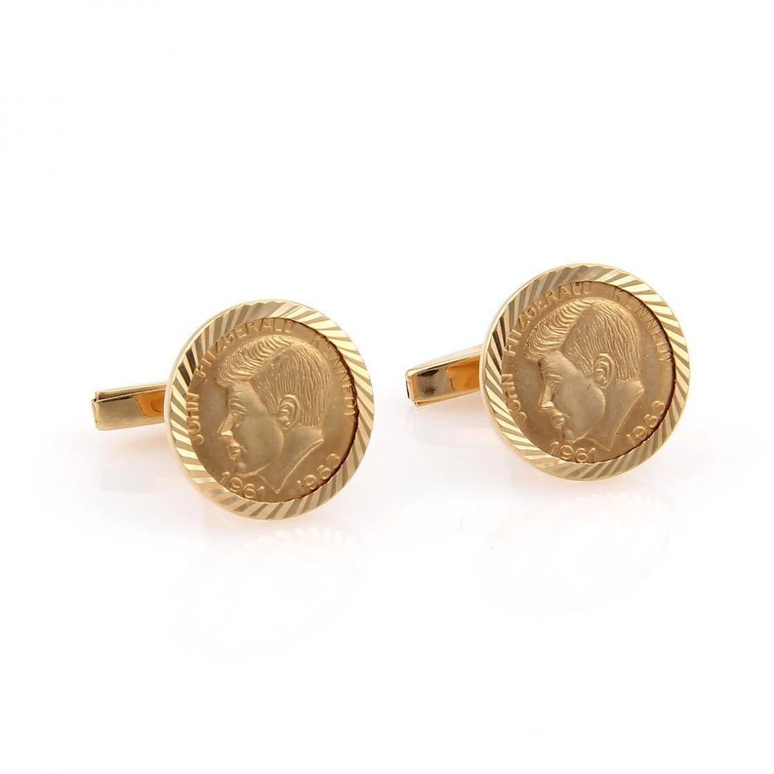 Estate 18K Yellow Gold Cufflinks John Kennedy Gold