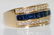14K Y/ GOLD DIAMOND AND SAPPHIRE BAND RING - 2