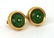 Estate Vintage 14k Yellow Gold Diamond & Jade Men's