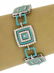 OPULENT 18K GOLD & 3.5 CTS DIAMONDS TURQUOISE ENAMELED