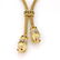 Estate 18K YG Diamond Ruby & Sapphire Double Dragon