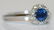 14K W/ GOLD DIAMOND AND SAPPHIRE RING - 2