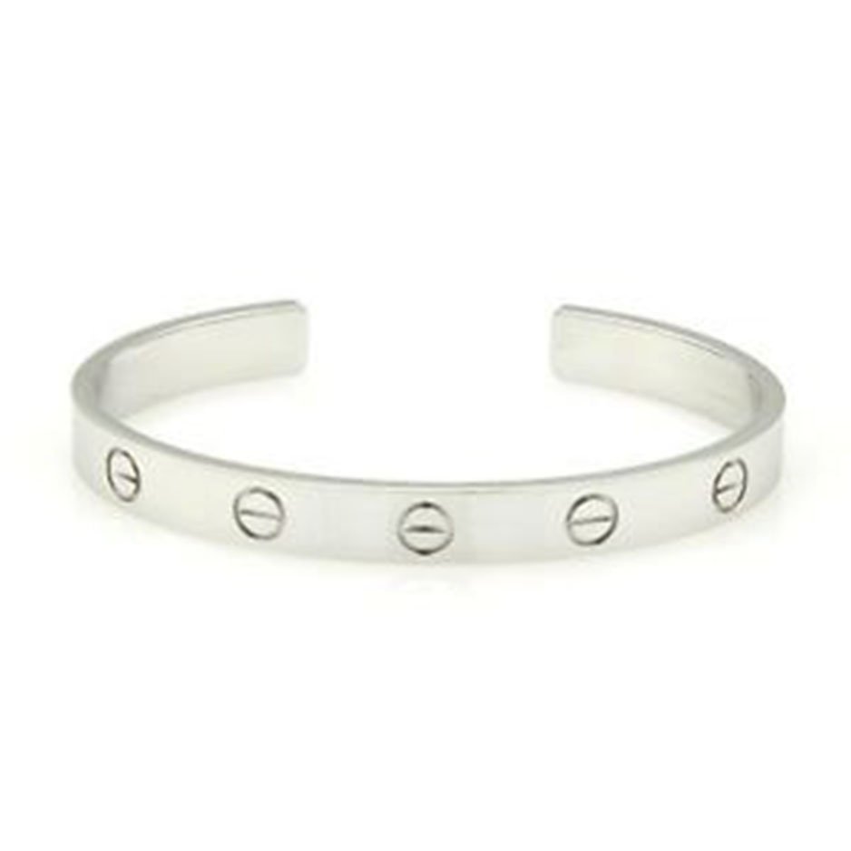Cartier 18k White Gold Open Cuff Love Bracelet Size 16 May 31 2015 Platinum Auction Group In Fl