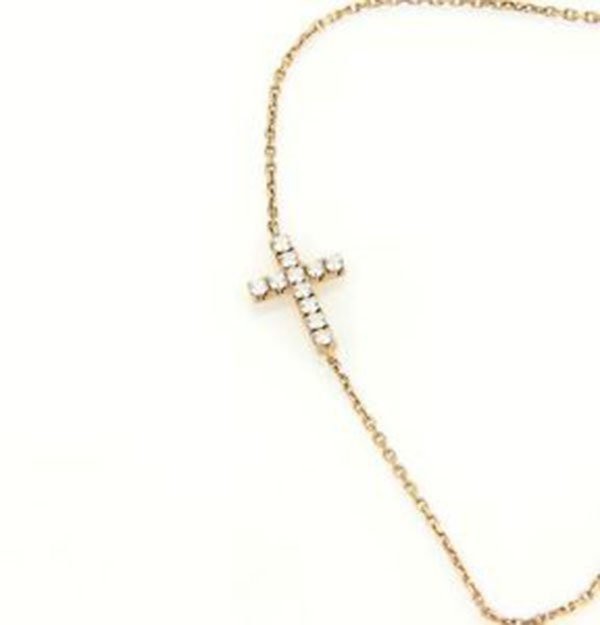 cartier rose gold cross necklace