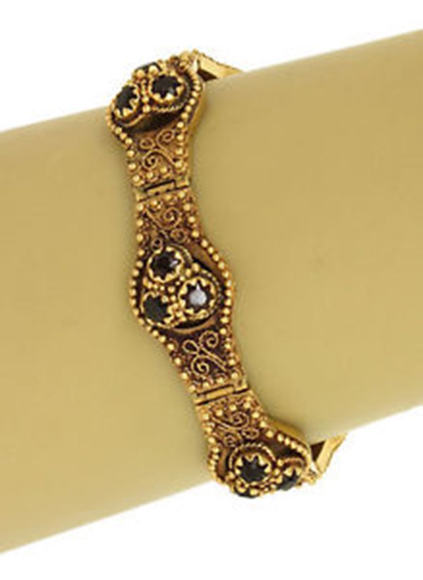 ORNATE VINTAGE 14K YELLOW GOLD & 6 CTS GARNET GEMS (1 of 5)