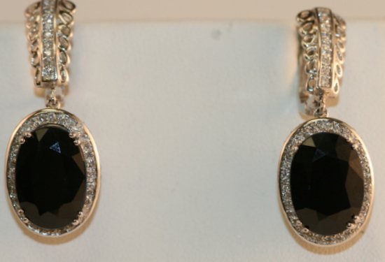 14K W/G LADIES DROP EARRINGS (1 of 3)