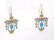 Antique Vintage 9k Yellow Gold Turquoise & Seed Pearl - 2