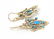 Antique Vintage 9k Yellow Gold Turquoise & Seed Pearl - 3