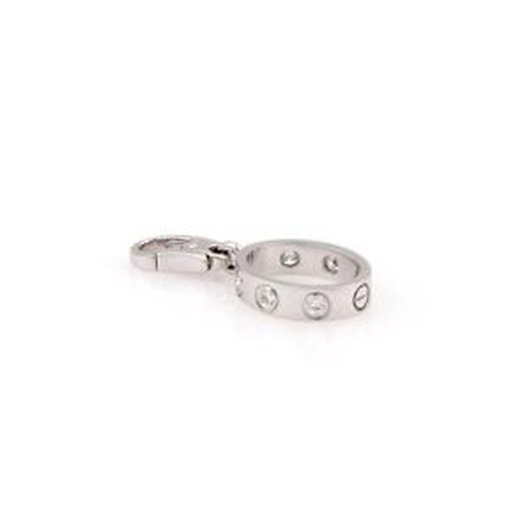 Cartier 18K White Gold 6 Diamond Mini Love Bracelet (1 of 1)