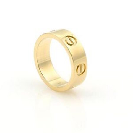 Cartier 18k Yellow Gold 5.5mm Wide Love Band Ring Size (1 of 4)