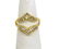 Vintage 18k Yellow Gold & Baguette Diamonds Open Design