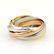 Cartier 18k Tri-Color Gold Trinity Rolling 5 Bands Ring - 3