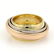 Cartier 18k Tri-Color Gold Trinity Graduated Bands Ring - 2