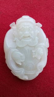 And Tian Zhong kui: Qing Dynasty , Chinese,fine carving of a religious figure