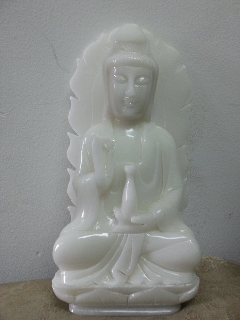 Jade buddha: Chinese, Qing dynasty, Jade Buddha, private collection from Ann Arbor MIchigan