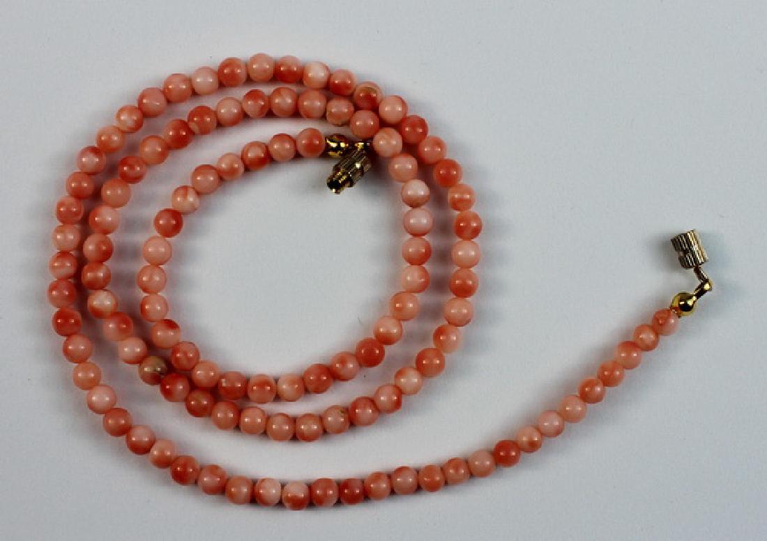 Vintage Carved Coral Bead Necklace (1 of 6)