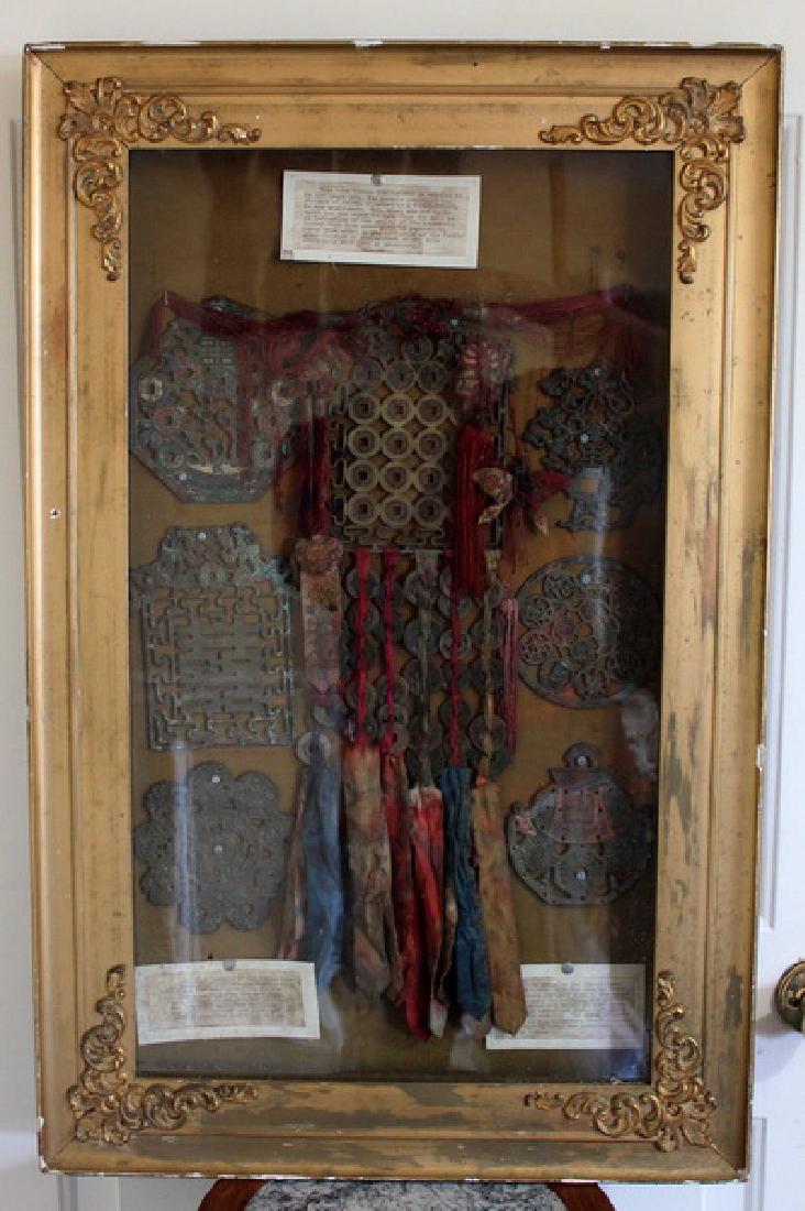 Antique Chinese Framed Old Copper Coins (1 of 10)