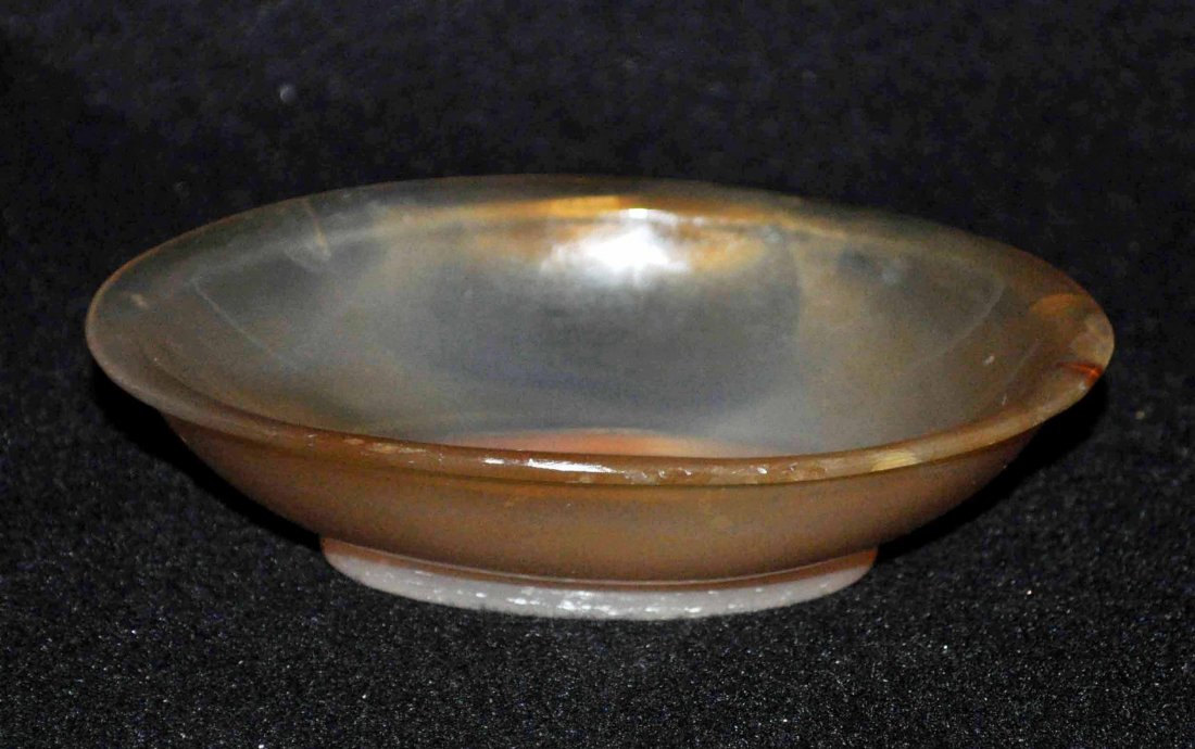 Chinese Carved Agate Brush Washer: Measurements: 1.25" X 4.75" X 3.5", All cracks, chips or hairlines, it will be marked on the pictures with an arrow. If there are no arrows, then it means that the item is in good condition. All base,