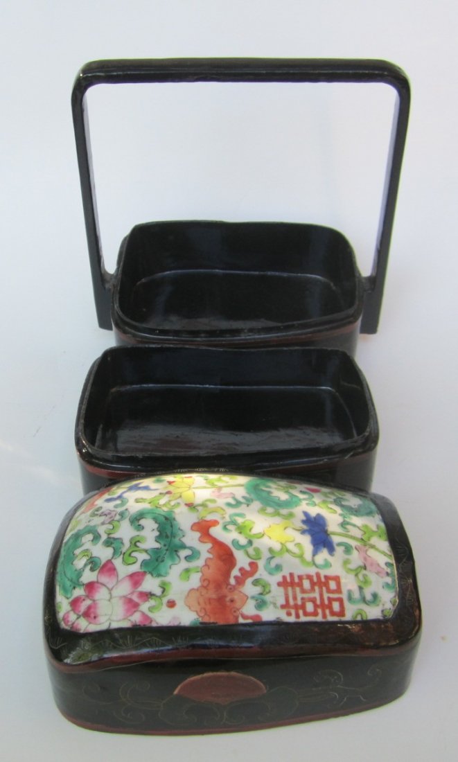 Chinese gilt decorated lacquered box - 6
