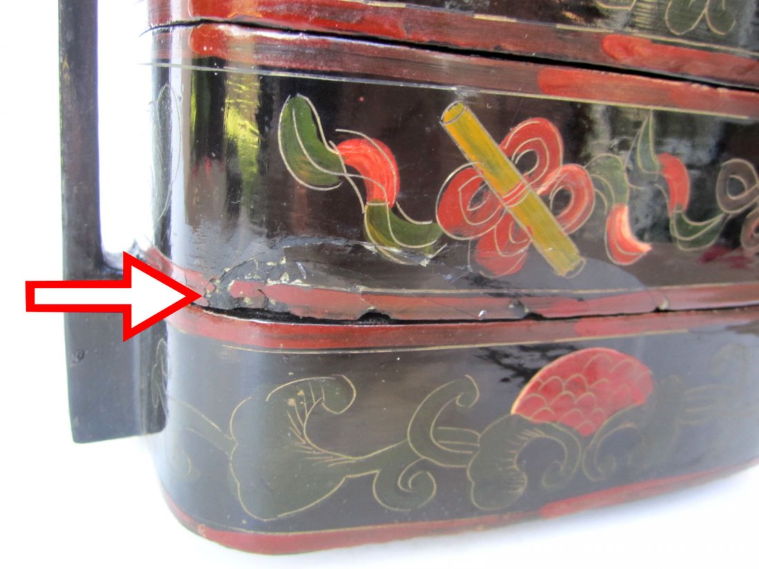Chinese gilt decorated lacquered box - 9