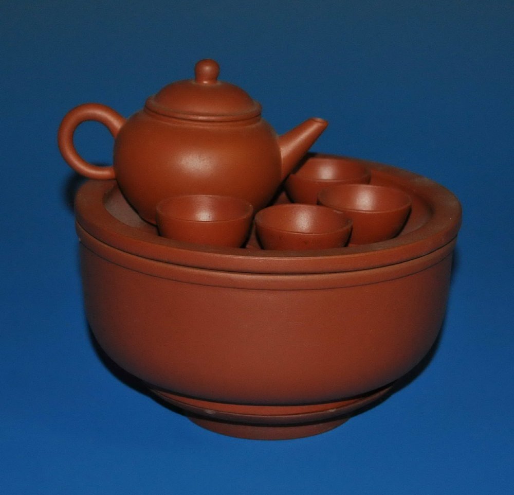 9 PCs Chinese Zisha Tea Set: Measurements: 6" X 6" X 6"