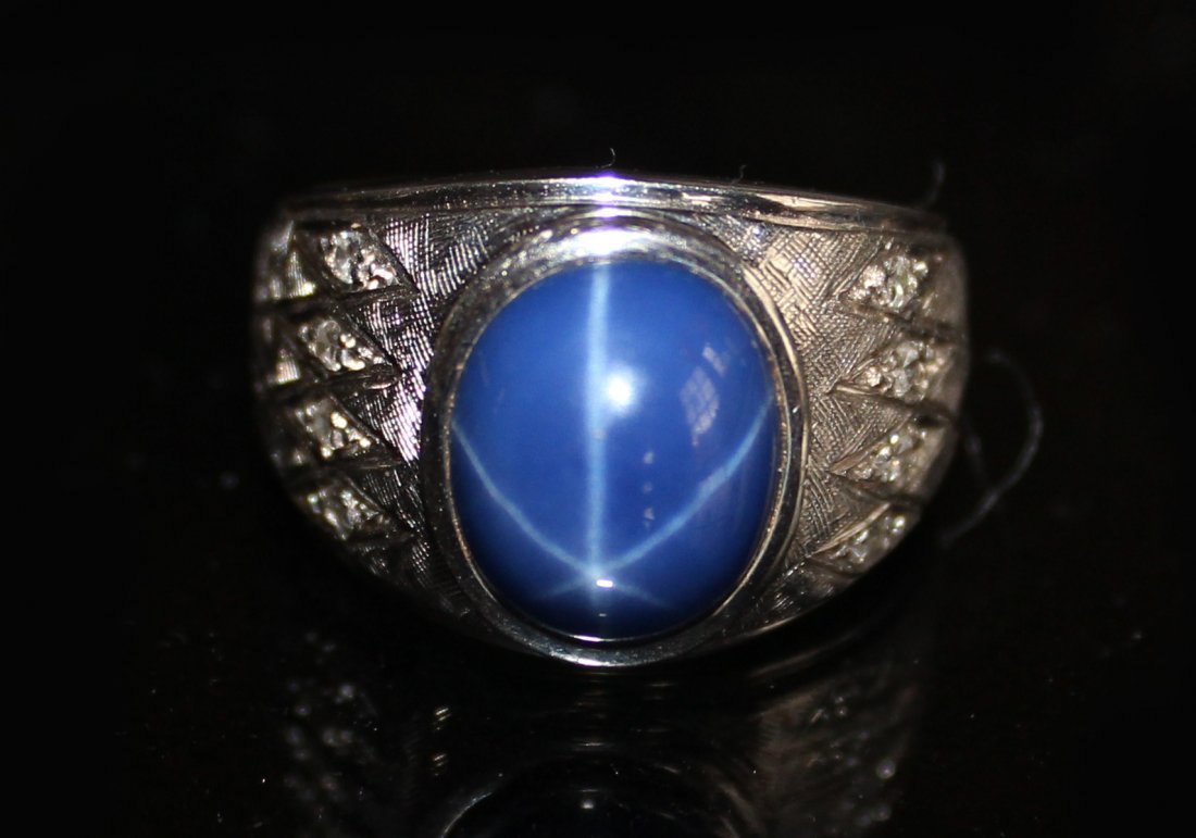 14K White Gold Star Sapphire Ring (1 of 5)