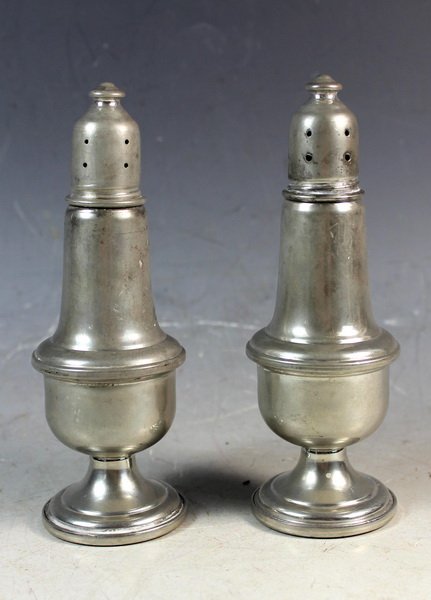 Pair Of Sterling Silver Salt & Pepper Bottles (1 of 4)
