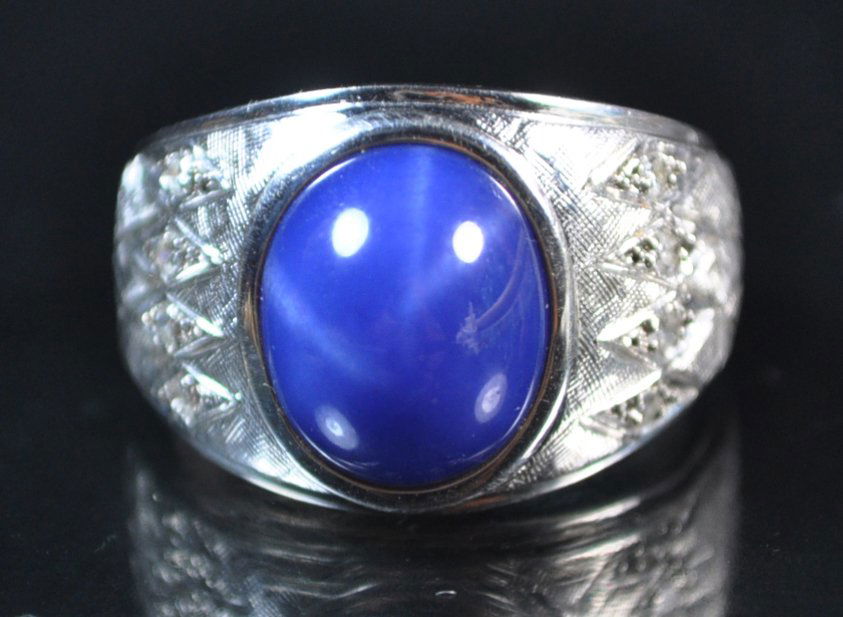 14K White Gold Star Sapphire Ring (1 of 5)