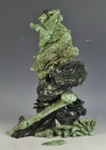 Chinese Carved Jade Statue (1 of 8)