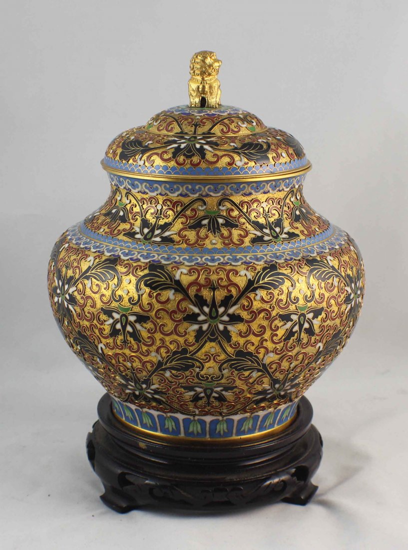 Chinese Cloisonne Ginger Jar (1 of 6)